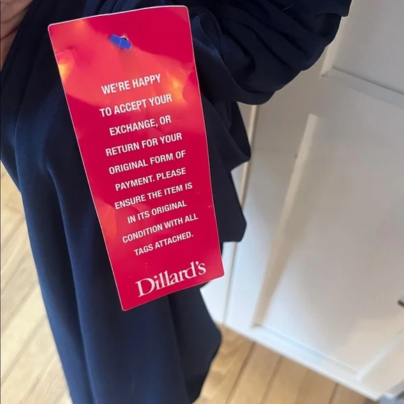 Adrianna papell jersey twist dress in midnight embellished open back NWT sz 8 - Picture 5 of 9